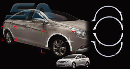 2011+ Sonata Chrome Fender Molding Trim Set Type 2