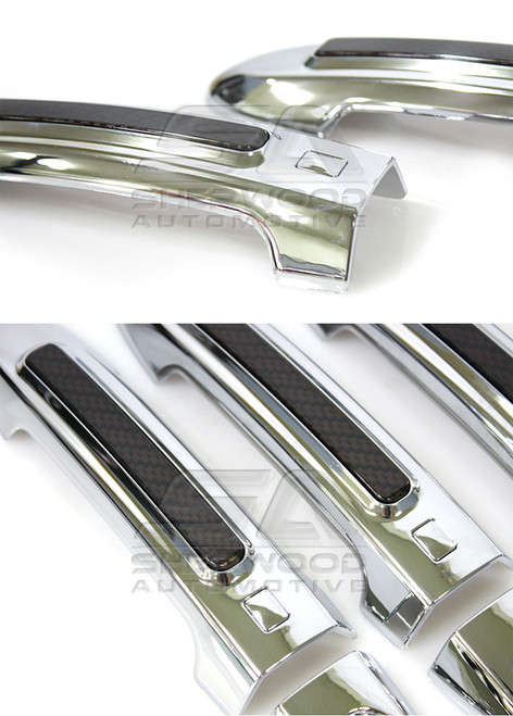 Rondo / New Carens Chrome / Carbon Door Handle Covers 8pc Rondo / New Carens Chrome / Carbon Door Handle Covers 8pc