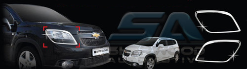 Chevy Orlando Chrome Headlight Trim Set