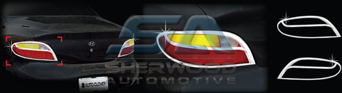 1995-2001 Elantra / Avante Chrome Taillight Trim Set 1995-2001 Elantra / Avante Chrome Taillight Trim Set