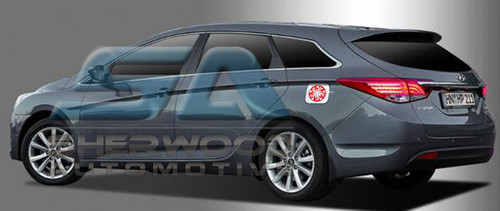 i40 Color Chrome Fuel Door Cover