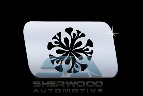 2012+ Azera Black/Chrome Fuel Door Cover 2012+ Azera Black/Chrome Fuel Door Cover