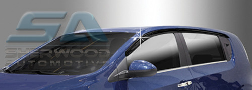 2012+ Chevy Aveo 4 Door Sedan Smoke Tinted Window Visors 2012+ Chevy Aveo 4 Door Sedan Smoke Tinted Window Visors