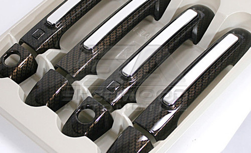 2013 + Genesis Coupe Carbon/Chrome Door Handle Cover 4pc
