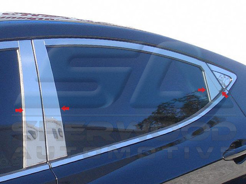 2011+ Elantra MD Stainless Steel/Chrome Door Pillar Post Set 8pc