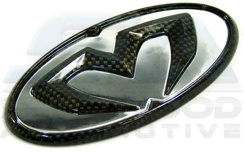 i30/Elantra Touring M&S Carbon/Chrome Grill Trunk Steering Emble