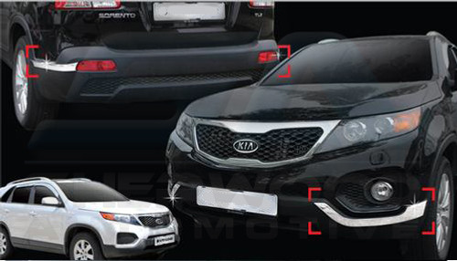 2010+ Sorento R XM Chrome Front Bumper Molding Set 4pc