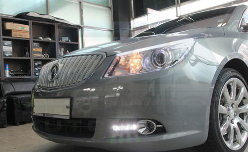 Buick Lacrosse LED DRL Fog Light Bezel Set 2pc