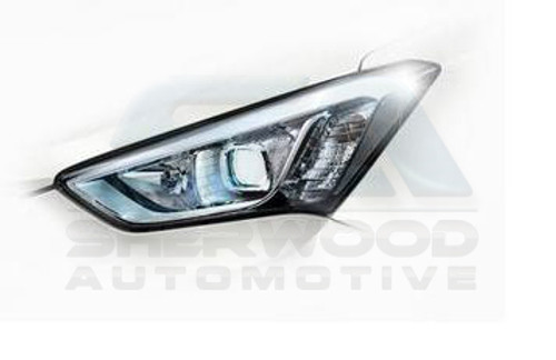 2013-2014 Santa Fe DM/ix45 HID Clear Reflector Headlights Set 2p