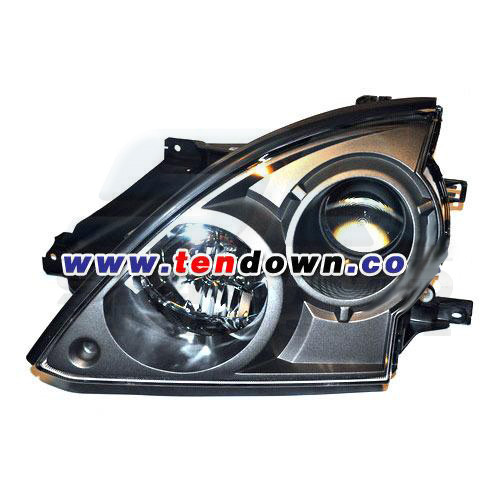 Terracan Black Bezel Headlights Set 2pc