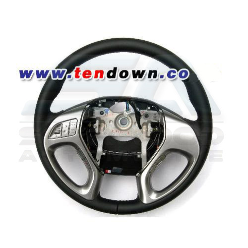 2010+ Tucson IX Leather Metallic Steering Wheel w/ Controls 2010+ Tucson IX Leather Metallic Steering Wheel w/ Controls