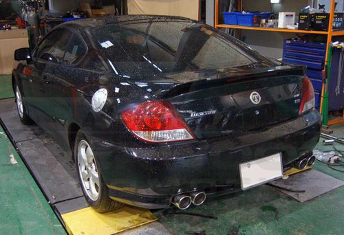 07-09 Tiburon Dual Round Exhaust Tip DIY Set 4pc