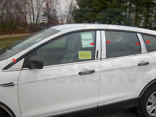 2013 Ford Escape 10 Pc CHROME Pillar Trim w/ Keyless