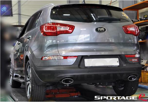 2011+ Sportage R T-GDI Dual Tip Muffler w/ Diffusor & Mud Guards