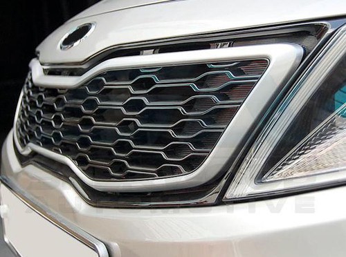 2011+ Optima K5 Black/Silver Hybrid Radiator Grill Replacement