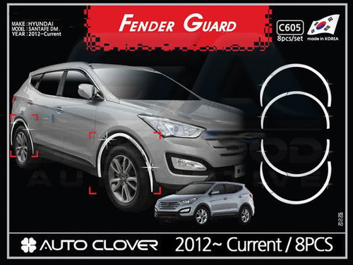 2013-2014 Santa Fe DM/ix45 Chrome Fender Molding Set 8pc