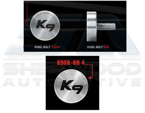 Quoris / K9 Steel License Plate Bolt Set 3pc