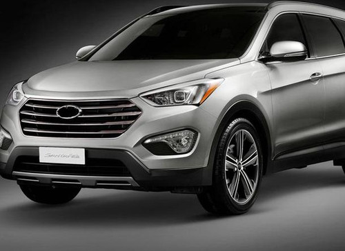 2013-2014 Santa Fe DM/ix45 Chrome (C) Bumper Molding, Rear Moldi