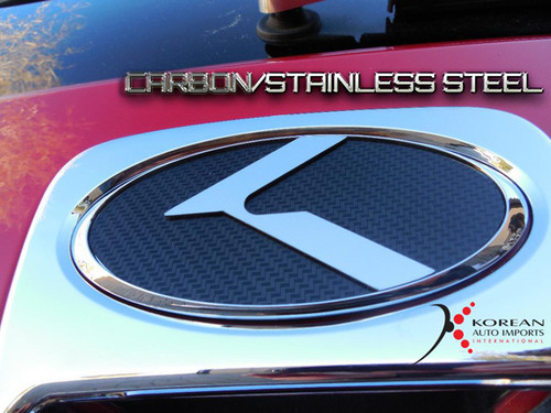 05-10 Sportage CARBON/STAINLESS STEEL VIP K Emblem Badge Grill T 05-10 Sportage CARBON/STAINLESS STEEL VIP K Emblem Badge Grill T