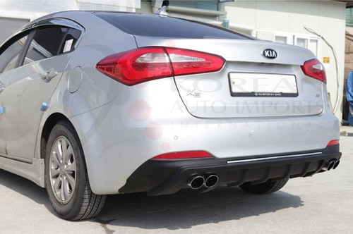 2014+ Forte K3 Faux Dual Exhaust Black Rear Bumper Diffusor