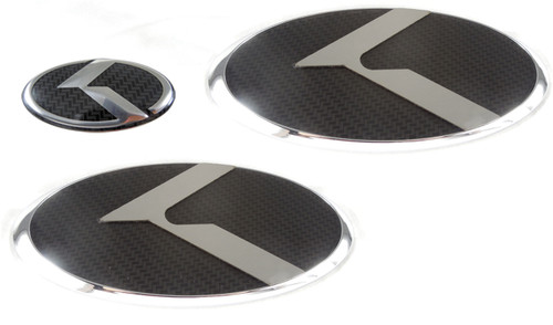 06-10 Accent CARBON 3pc Lexus Style Badges Emblem Grill Trunk St 06-10 Accent CARBON 3pc Lexus Style Badges Emblem Grill Trunk St