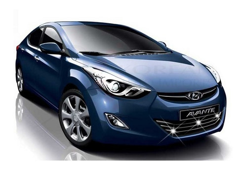 2011-2013 Elantra MD Chrome Lower Grill Set 4pc