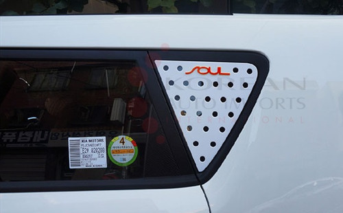 2009-2011 Soul WHITE/RED Rear C-Pillar Window Sport Plate Set 2pc 2009-2011 Soul WHITE/RED Rear C-Pillar Window Sport Plate Set 2pc