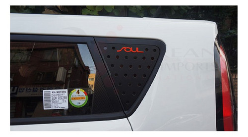 2012-2013 Soul BLACK/RED Rear C-Pillar Window Sport Plate Set 2pc 2012-2013 Soul BLACK/RED Rear C-Pillar Window Sport Plate Set 2pc