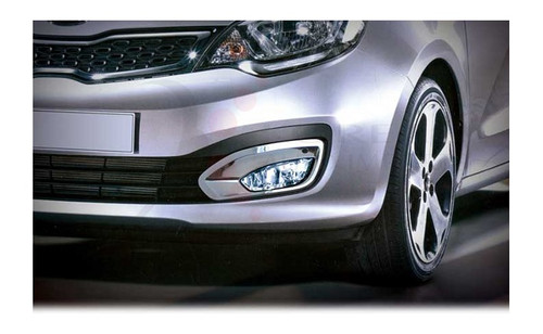 2012+ Rio 4dr Chrome Fog Light Covers Set 2pc