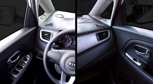 2014+ Rondo/Carens Chrome Interior Molding Dash Trim Kit TYPE 2