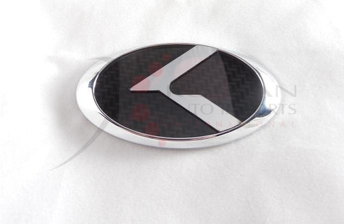 2012+ Rio Pride Hatchback K2 LODEN Carbon/Stainless Steel "K" Replacement Steering Wheel Emblem 2012+ Rio Pride Hatchback K2 LODEN Carbon/Stainless Steel "K" Replacement Steering Wheel Emblem