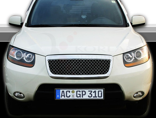 2007-2009 Santa Fe Chrome Bentley Style Mesh Front Grill Attachment 2007-2009 Santa Fe Chrome Bentley Style Mesh Front Grill Attachment