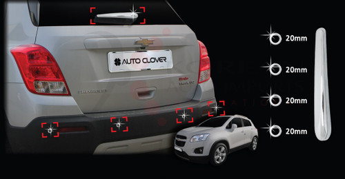 Chevy Trax Chrome Rear Window Wiper Set w/ Back-up Sensor Trims 5pc