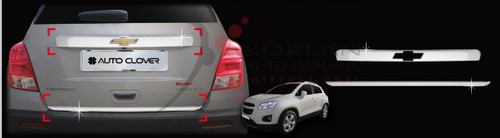 Chevy Trax Chrome Rear Trunk Door Garnish Set 2pc (Upper + Lower)