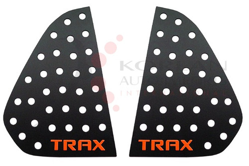 Chevy Trax BLACK/RED Sport Rear Window Plate Set 2pc