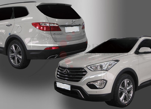 2013-2014 Santa Fe/ MaxCruz Chrome Bumper Molding Set 4pc (7 Passenger)