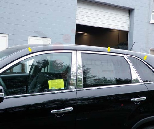2010 - 2013 Sorento LX / EX Chrome / Stainless Steel Window Sill Trim 6 pc 2010 - 2013 Sorento LX / EX Chrome / Stainless Steel Window Sill Trim 6 pc