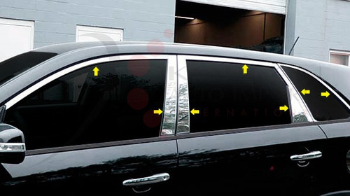 2011 - 2013 Sorento SX Chrome / Stainless Steel Window Sill Trim 14 pc