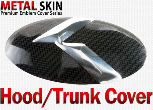 2014+ Cadenza K7 *NEW* LODEN COVER-UP "METAL SKIN" Carbon K Emblem Badge Grill Trunk