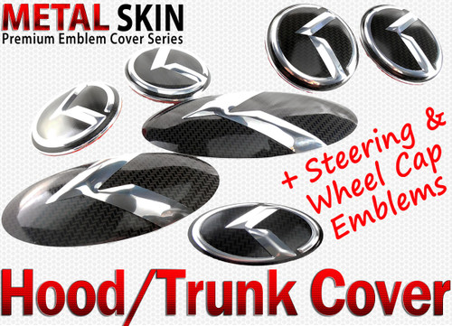 2009 - 2013 Forte Cerato Sedan *NEW* LODEN "METAL SKIN" Carbon K FULL SET Grill/Trunk/Steering/ Caps Emblem Badge Set 7pc 2009 - 2013 Forte Cerato Sedan *NEW* LODEN "METAL SKIN" Carbon K FULL SET Grill/Trunk/Steering/ Caps Emblem Badge Set 7pc