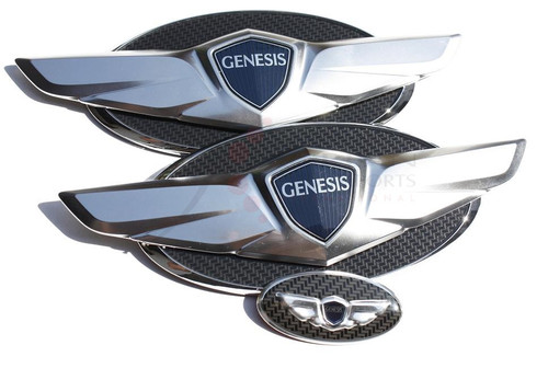 2010 - 2012 Genesis COUPE *NEW* 15+ Wing Badge Emblem Logo Hood/Trunk/Steering 3pc 2010 - 2012 Genesis COUPE *NEW* 15+ Wing Badge Emblem Logo Hood/Trunk/Steering 3pc