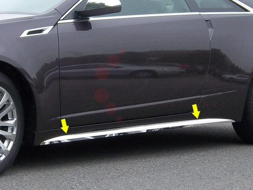 2010 - 2013 Cadillac CTS Coupe Chrome "L-Type" Rocker Panel Trim 2010 - 2013 Cadillac CTS Coupe Chrome "L-Type" Rocker Panel Trim