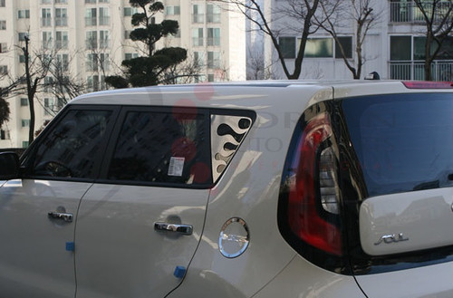 2014+ Soul Stainless Steel/Chrome Flame C-Pillar Set 2pc