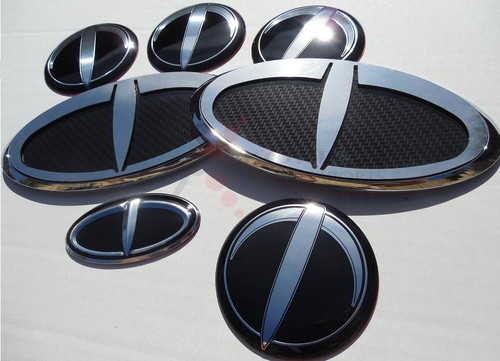 LODEN "T" Carbon/Stainless Steel Badge Emblem Grill Trunk Caps Steering 7pc