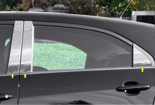 2016+ Rio 5dr Hatchback Chrome / Stainless Steel Door Pillars Posts 6 pc Set SAA