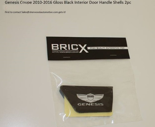2010 - 2016 Genesis Coup Gloss Black Interior Door Handle Shells 2pc