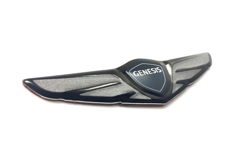 NEW BLACK Genesis Wing Steering Wheel Emblem