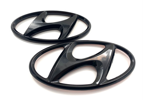 BLACKOUT "H" Logo Replacement Badges 2pc SET for IONIQ 6 (Gloss or Matte) 