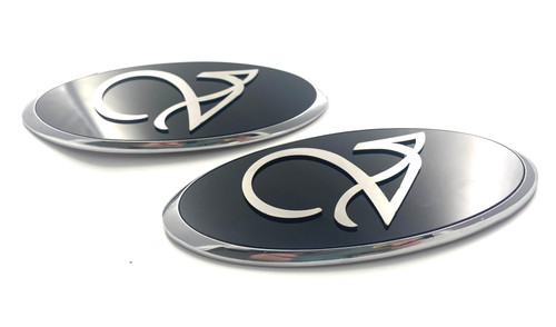 "Elegant V" Logo Replacement Badges 2pc Set Front/Rear for Pro Ceed 2013-2018