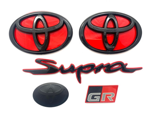 ~RED EDITION~ SUPRA Emblem Conversion Kit 5pc Badge Set 